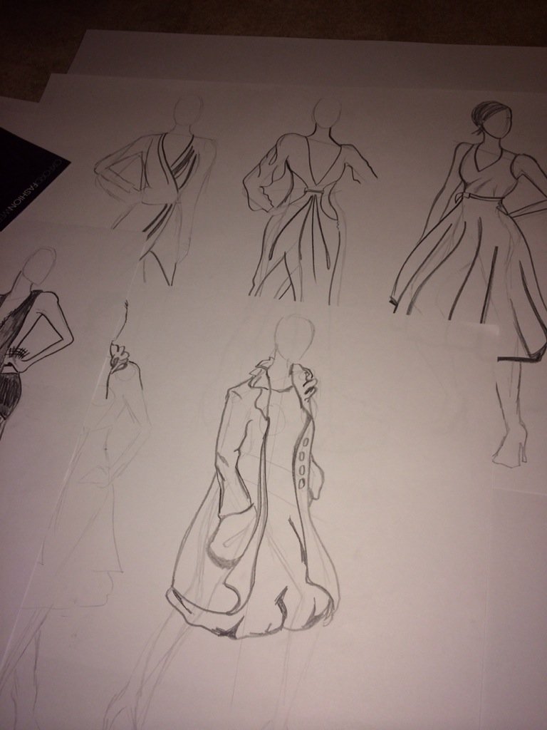 Some of my sketches from last weeks #FashionIllustration workshop with <a href="/helen_c_f/">Light in the Forest</a> #illustration <a href="/OxfordFashionWk/">Oxford Fashion Week</a>