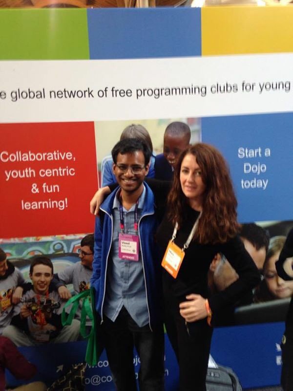CoderDojoBLR's tweet image. One of our co-founder @vineelreddy met @marydunph at the #websummit. Happy to be part of the @CoderDojo movement.