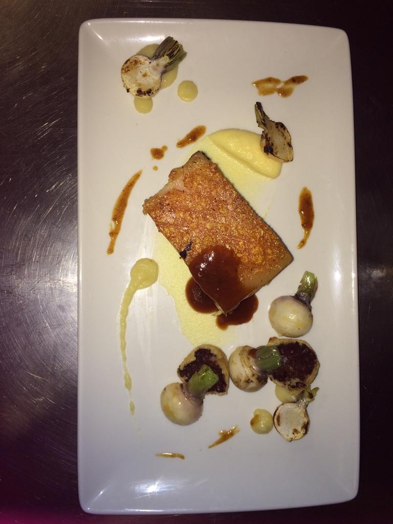 paddy29539838's tweet photo. New @duendedrogheda porkbelly with baby white turnip and black pudding @JustcallmeLette @LeSousChef @CorriganSays https://t.co/aBcS3HmuF8