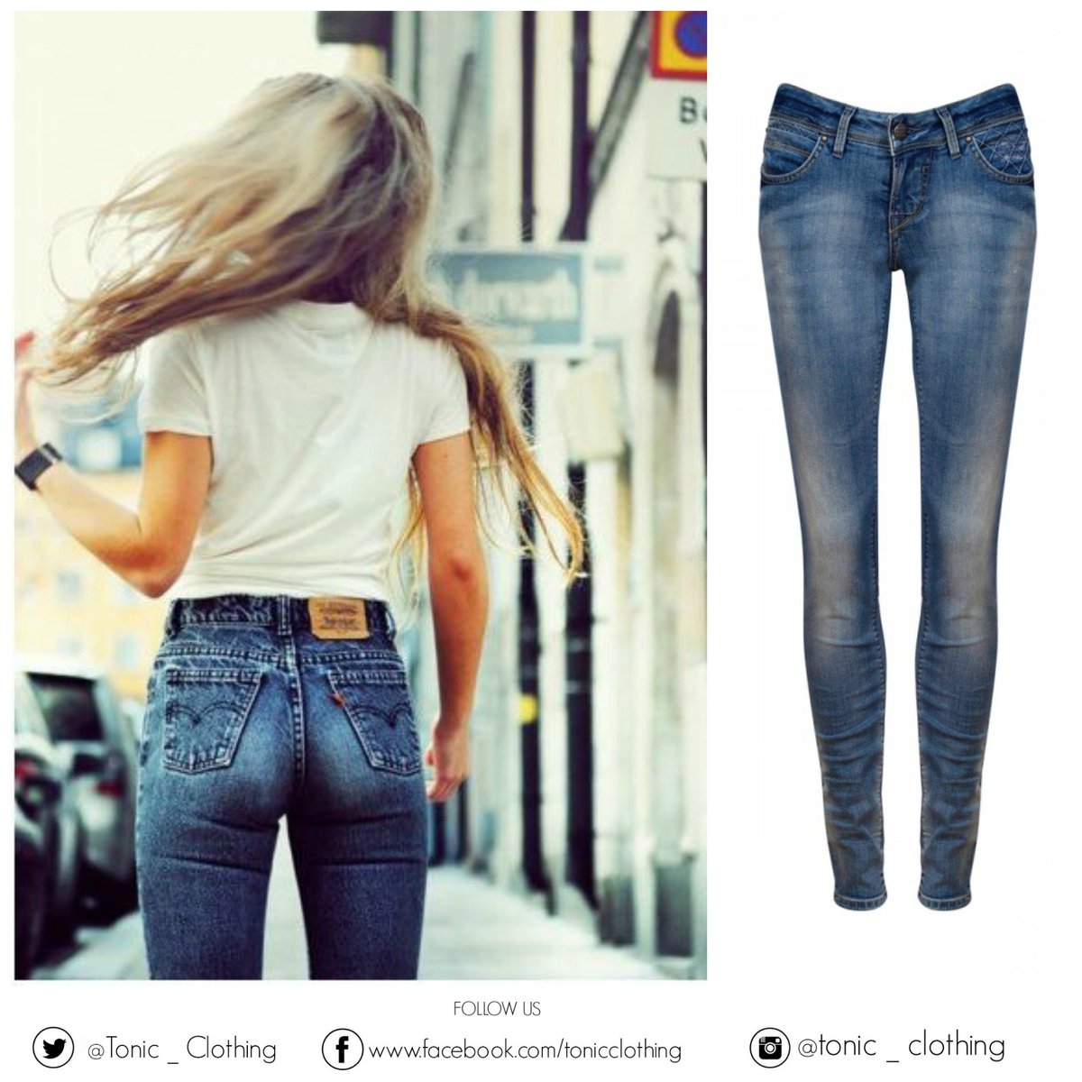Tonic_Clothing's tweet photo. Get the look with our #BlendShe Nova Visa Blue Jeans this season, now only £22.50! https://t.co/54uXmwZppT #BeTonic https://t.co/0TItcP5e2n