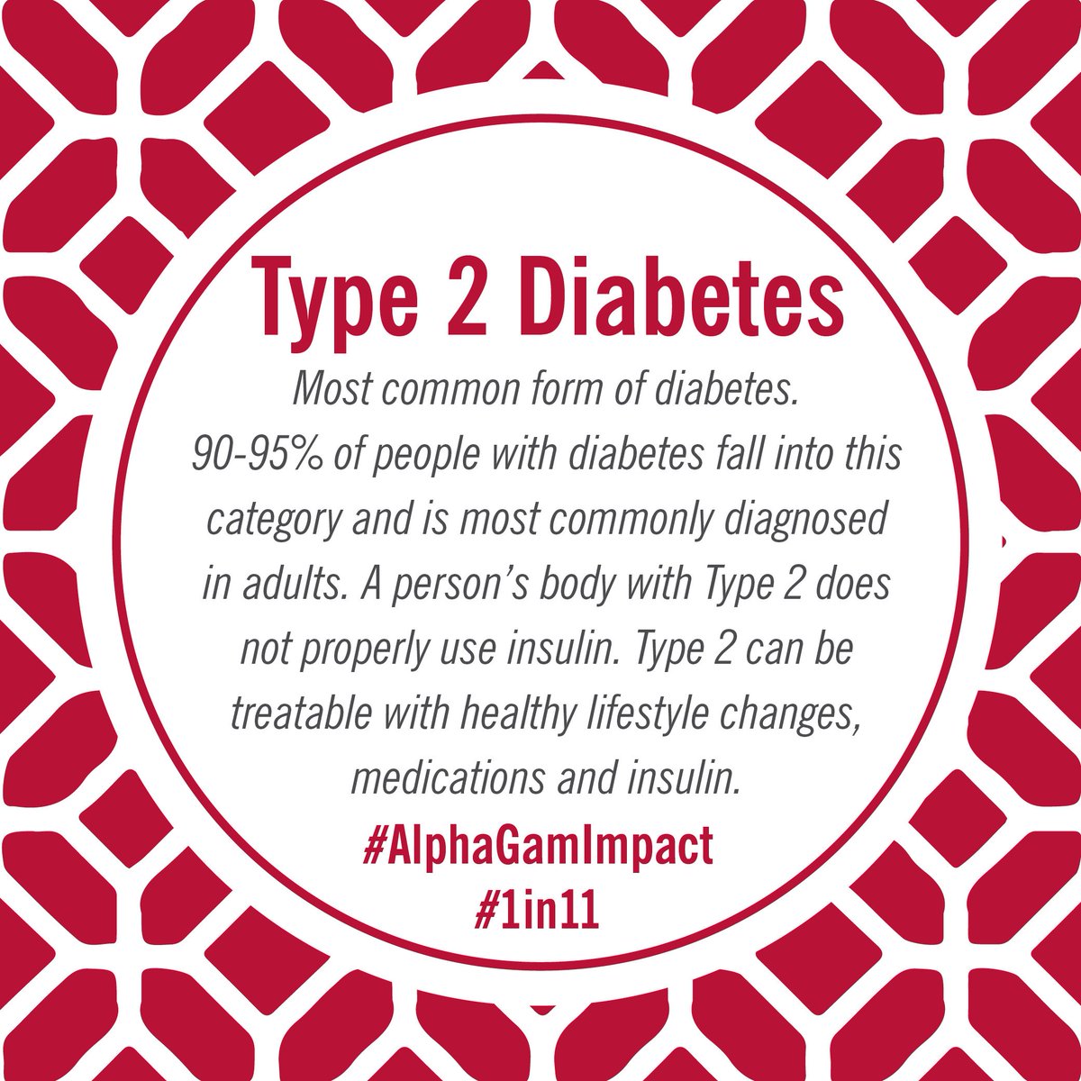 Type 2 #Diabetes. RT to help spread awareness about #Type2Diabetes! #AlphaGamImpact #1in11 #DiabetesAwarenessMonth