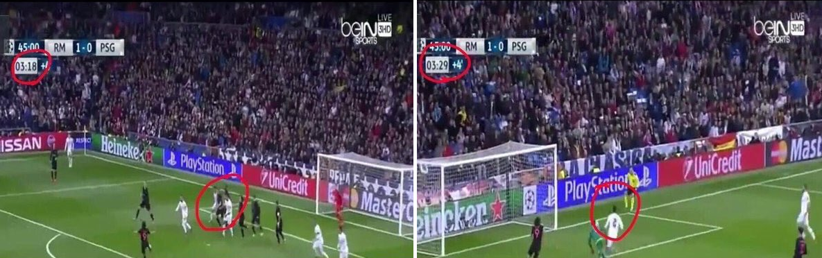 ODDSbible's tweet photo. Raphael Varane ran the entire length of the pitch in 11 seconds to make a goal line clearance last night! https://t.co/xbiqB4qzz3