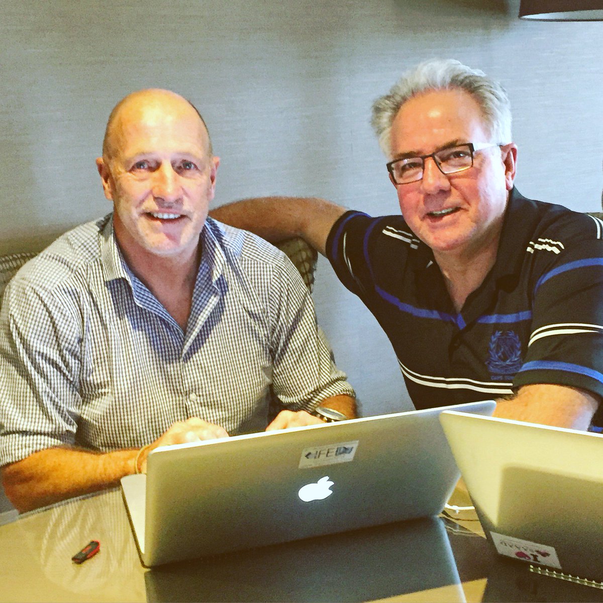IFED_2015's tweet photo. Dr Andy Effting and Dr Mark @docbowes preparing for the opening ceremony @IFED_2015 tomorrow morning @sironadental https://t.co/fEnpxRonRI