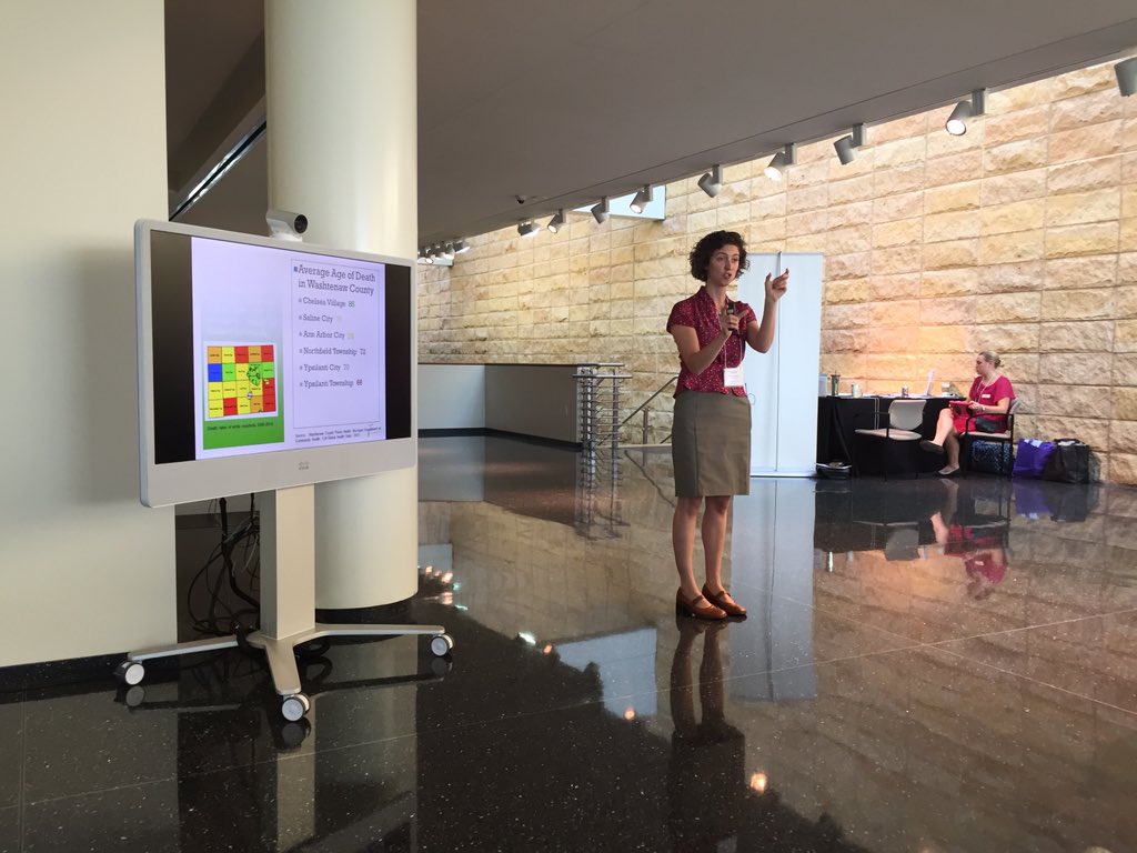 CDADDetroit's tweet photo. #DVC2015 Keynote @amandaformayor @growingthehope.Race, class, & place matter for quality of life in our communities! https://t.co/qxRRVK72ha