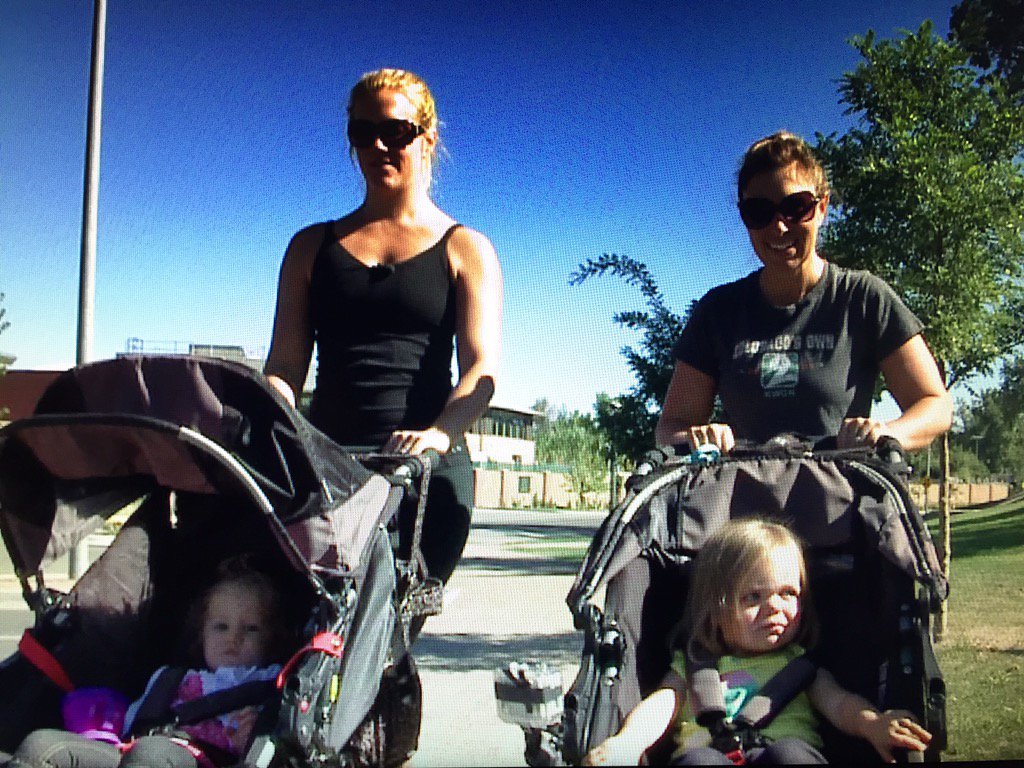 VickyEvansTV's tweet photo. #WildWorkouts continue tomorrow. @NewsieHeather &amp; I borrow babies for a workout just for moms! @ch2daybreak @ 7am. https://t.co/vsnjX6sqbP