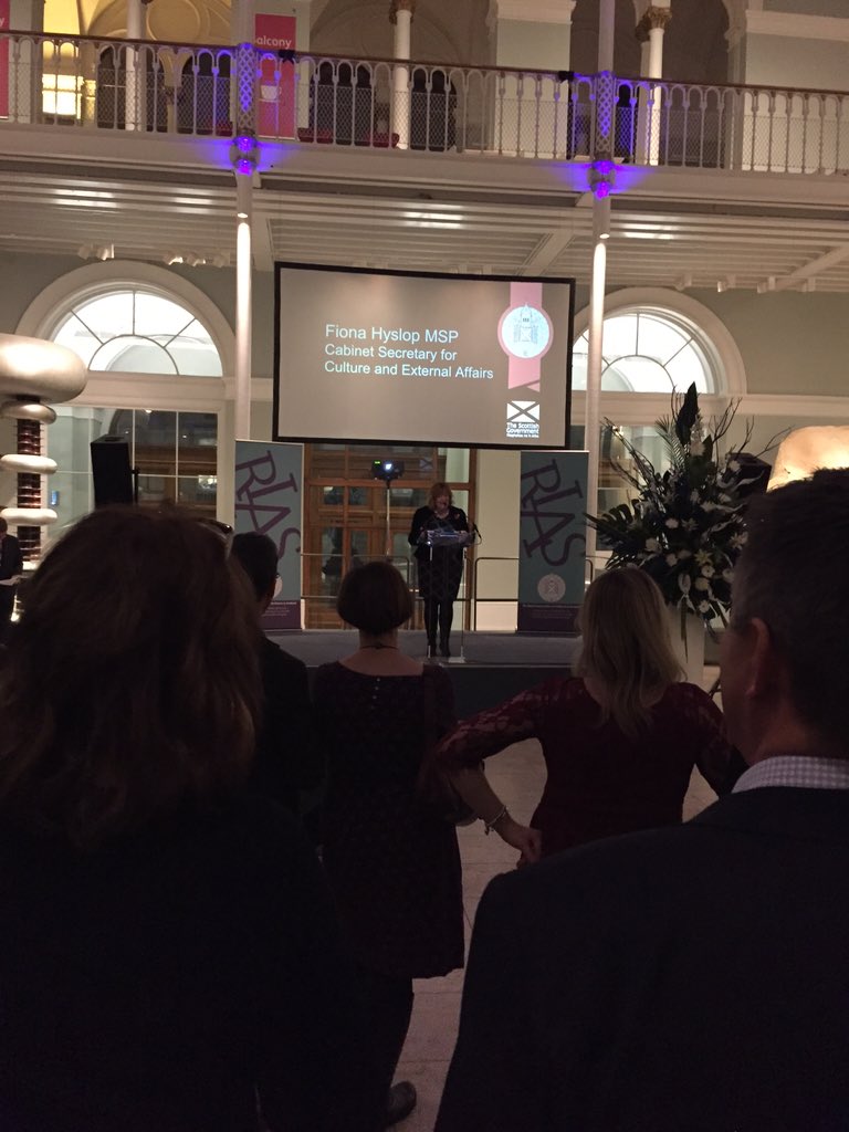 dapje's tweet photo. Thank you @nbaxter_rias for invite: Fiona Hyslop presenting this year's Awards! #doolanawards #scottisharchitecture https://t.co/FJhbAJ8Wjk