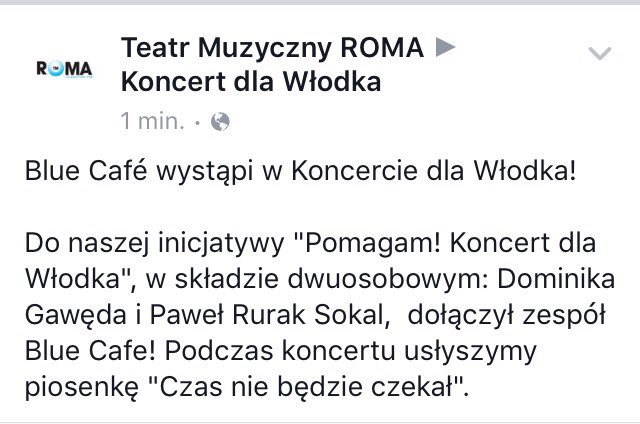 sollusgroup's tweet photo. pamiętacie o ważnym warszawskim wydarzeniu a dzisiaj docierają kolejne newsy 👍 #koncertdlawłodka - kup bilet! pomóż! https://t.co/nJtxYAXApc
