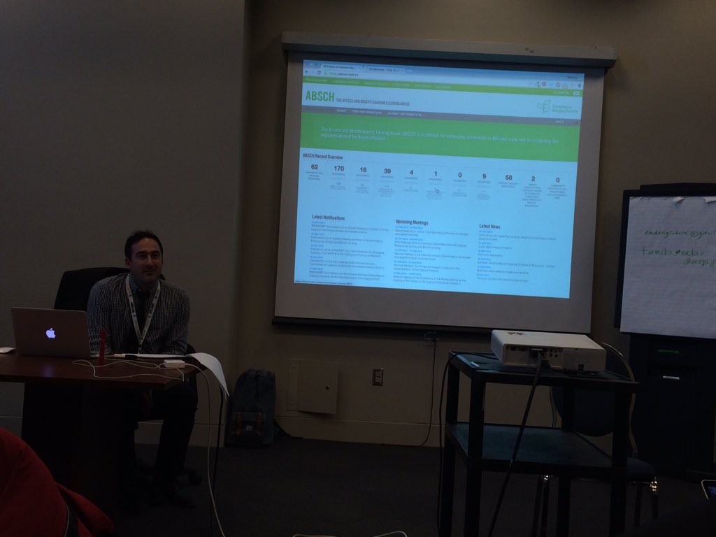 UNEP's tweet photo. MT @cbdnews: #SBSTTA19 Training Session on Access &amp; Benefit-Sharing Clearing-House #ABSCH  https://t.co/OCXElZ6tW9 https://t.co/WggXUwRsWy