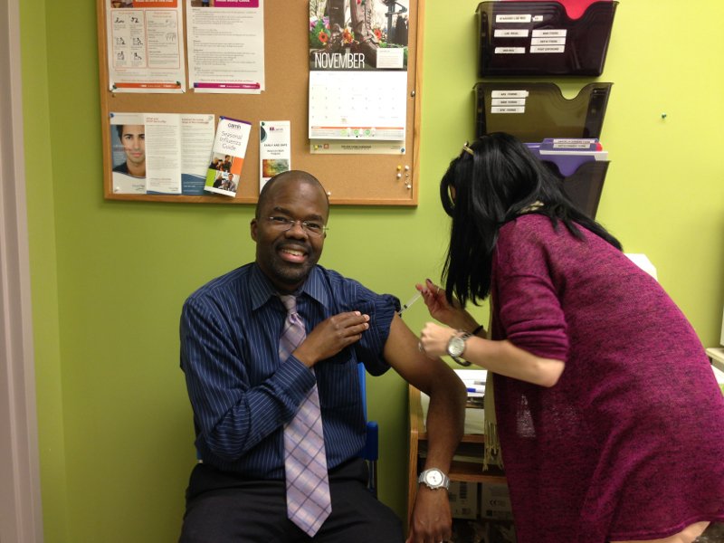 Just got my flu shot today! Thanks Nurse Anita at the Health, Safety &amp; Wellness Dept. of CAMH #flufighter <a href="/camhNews/">CAMH</a>