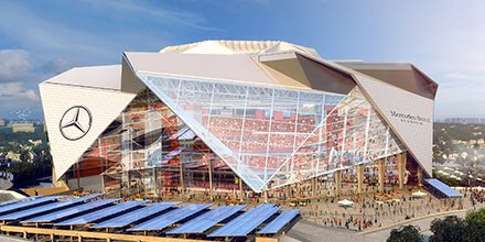 CFBPlayoff's tweet image. #Atlanta will host the 2018 #CFBPlayoff National Championship!