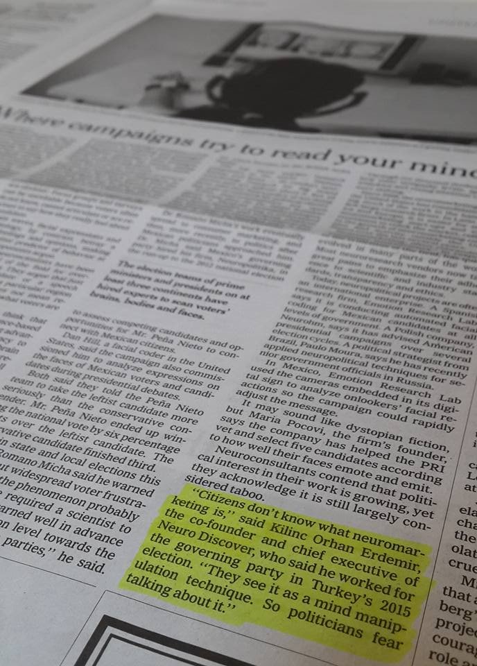 Destekçilerimizden <a href="/NeuroDiscoverTR/">Neuro Discover</a> yaptığı çalışmalarla dikkat çekiyor. Son araştırmaları New York Times'ta.