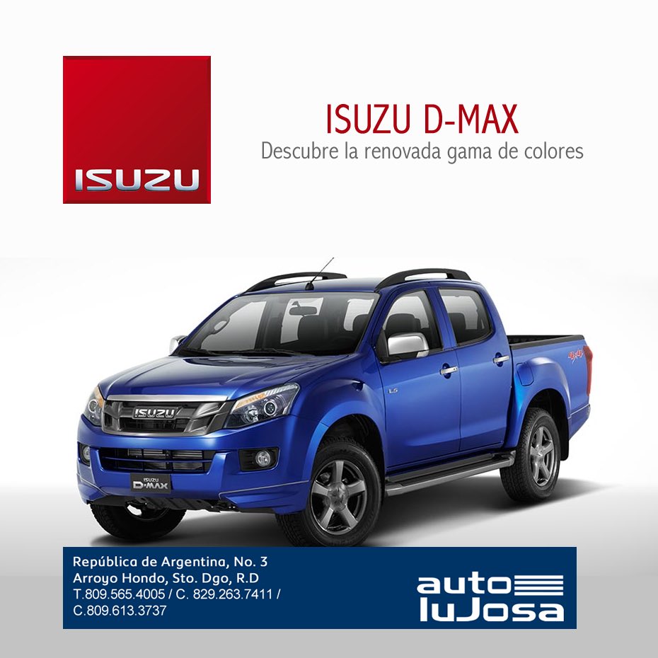 Autolujosa's tweet photo. Visítanos para un test drive. Te esperamos.
#AutoLujosa #Salmontaó #Isuzu #Dmax https://t.co/9Bk5kv3en2