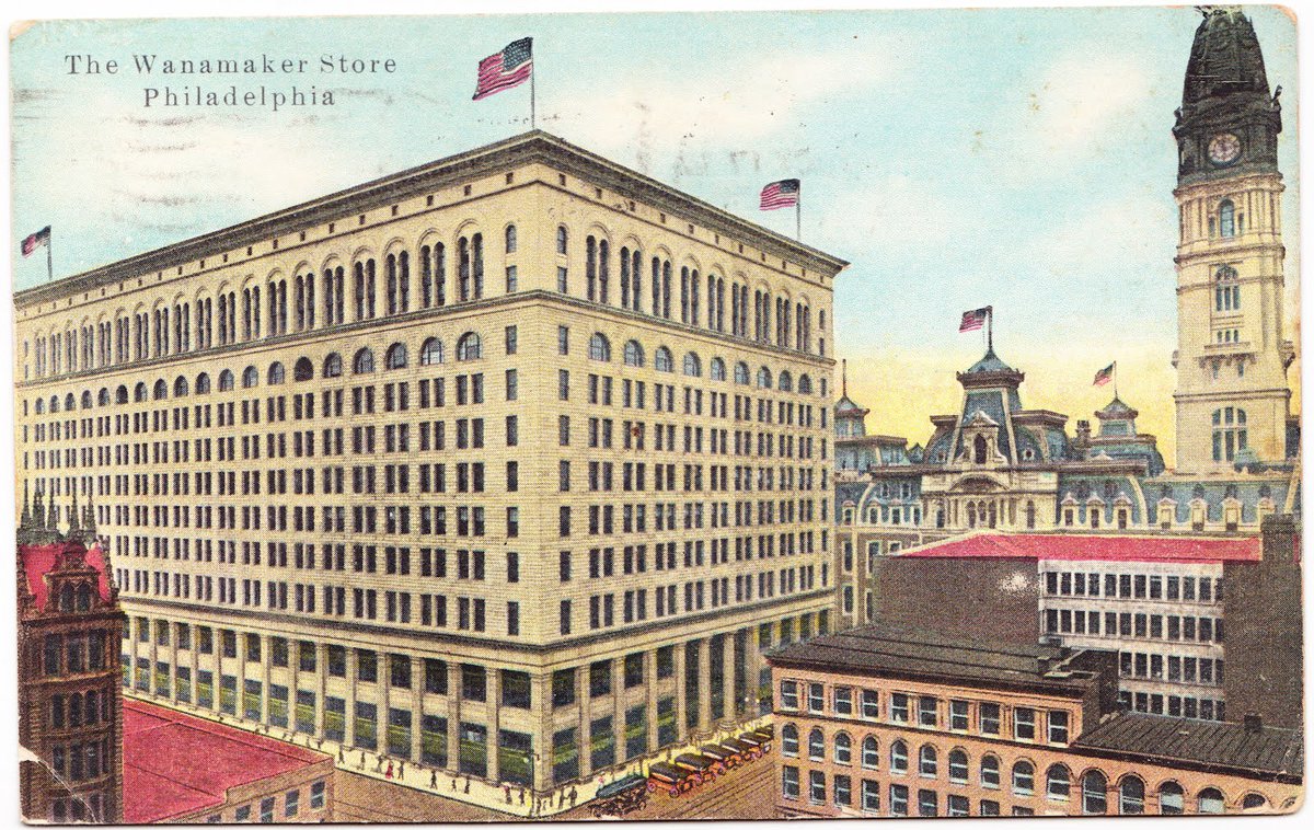 discoverPHL's tweet photo. #TBT: In 1876, John Wanamaker opened his iconic #PHL department store and revolutionized retail! #makeitPHL https://t.co/d0gkpmQyIa