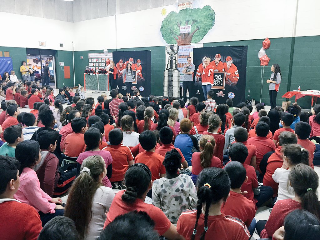 We're here at <a href="/hillerwildcats/">Hiller Elementary | The Lamphere Schools</a> elementary with Pulkky &amp; our School Assembly Team!🏒📚🍎

More on Snapchat 👻: officialdrw