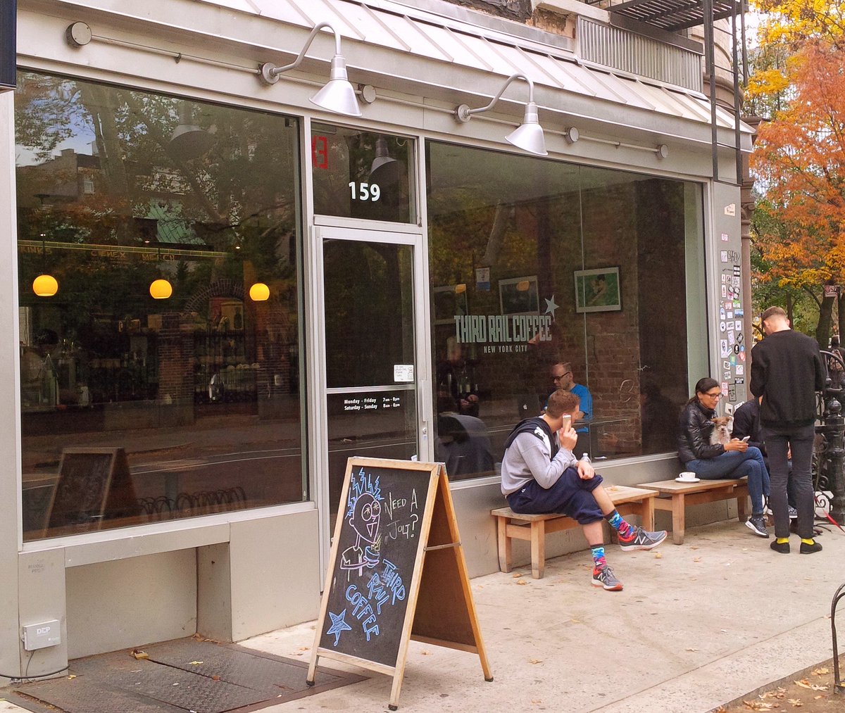 BogotaCoffeeCo's tweet photo. 2nd coffee tour of New York over. Highlights @ThirdRailCoffee, @blackbrickcoffe &amp; as ever @WTFcoffeelab #SmallisCool https://t.co/XZXSScrWgq