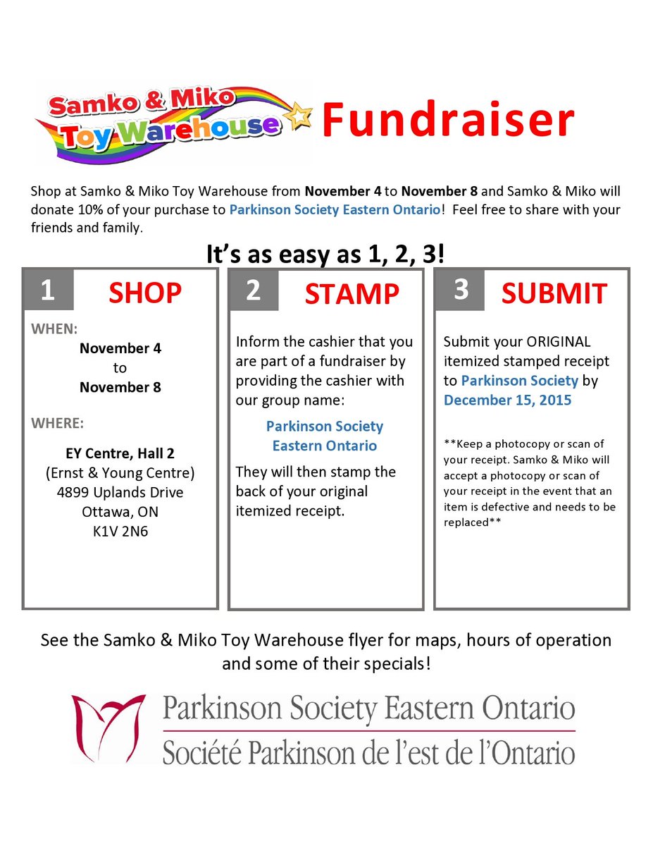 ParkinsonOnt's tweet photo. Remember to get your stamp of support at the #Samko&Miko toy sale in #Ottawa today! @newhot899 @MAJIC100Ottawa https://t.co/aQZiWDHIFo