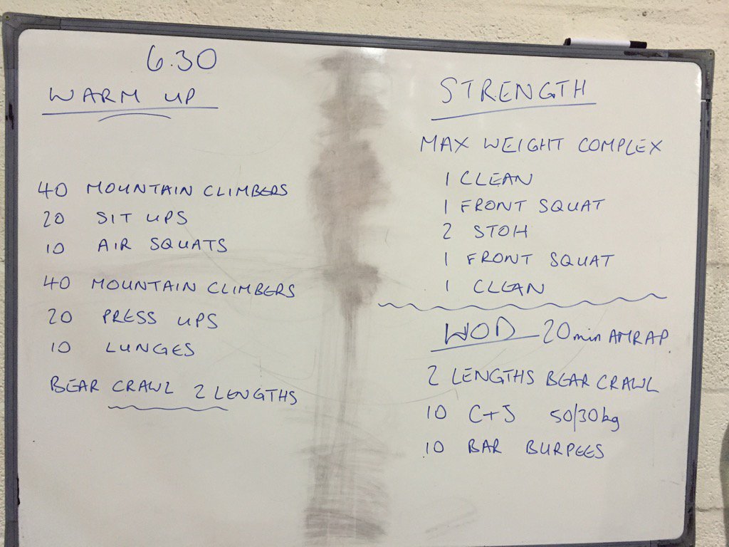 NCHealthClinic's tweet photo. @GillLittleford @mikeball1972 @IanLittleford tough #WOD tonight #bearcrawls #cleans #sweaty https://t.co/uSG5s31erE