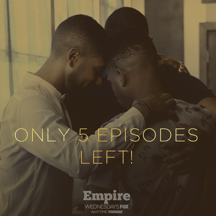 ilenechaiken's tweet photo. Don't forget to watch tonight!! Only 5 episodes left!! #Empire #EmpireFox https://t.co/YoOvZDGZn4