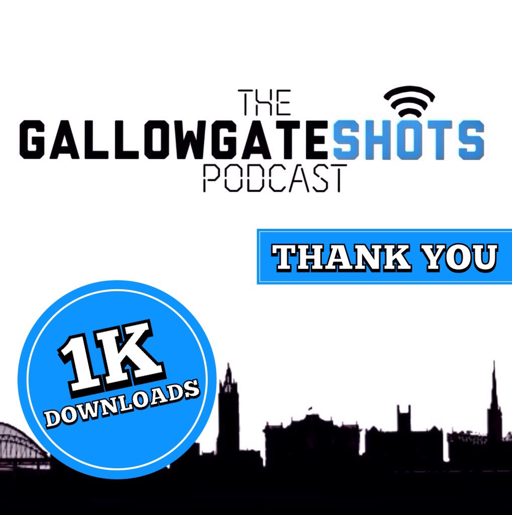 GallowgateShots's tweet photo. Another episode reaches 1,000 downloads. 

Thank You 😘 https://t.co/DxakU9PAUO