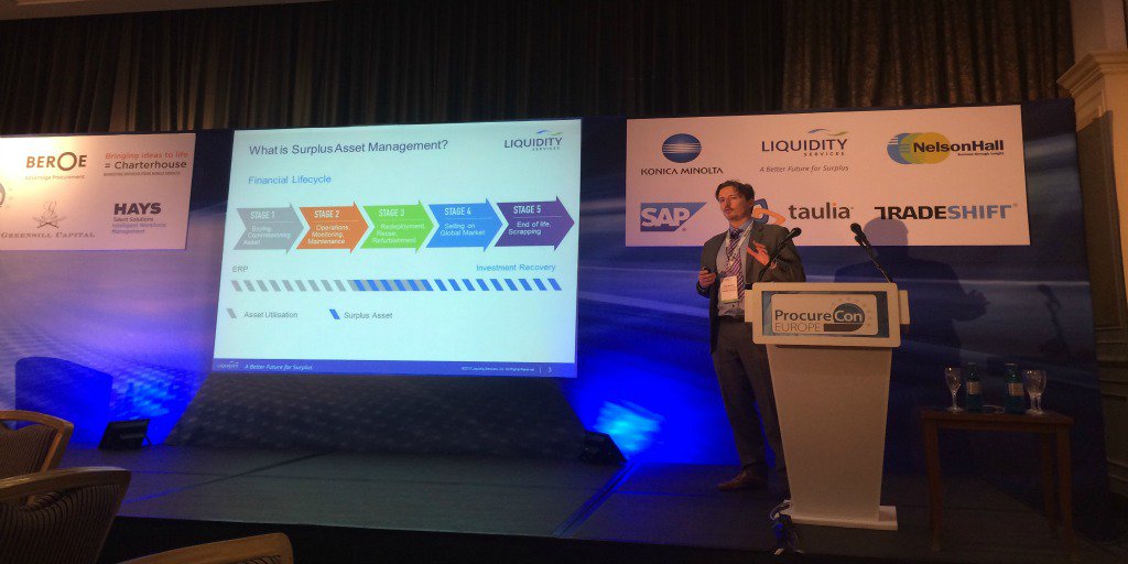 liquidityinc's tweet photo. Our own Peter Budden sharing tips for running a successful surplus asset management program at #ProcureCon15! https://t.co/80bdh2BiyO