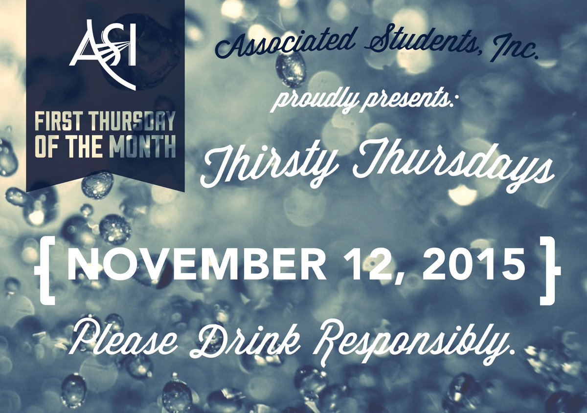 FresnoStateASI's tweet photo. Apologies! @TheBulldogBlog listed this Thursday as Thirsty Thursday, when it's actually next Thursday. See you 11/12 https://t.co/Fxj59lQppI