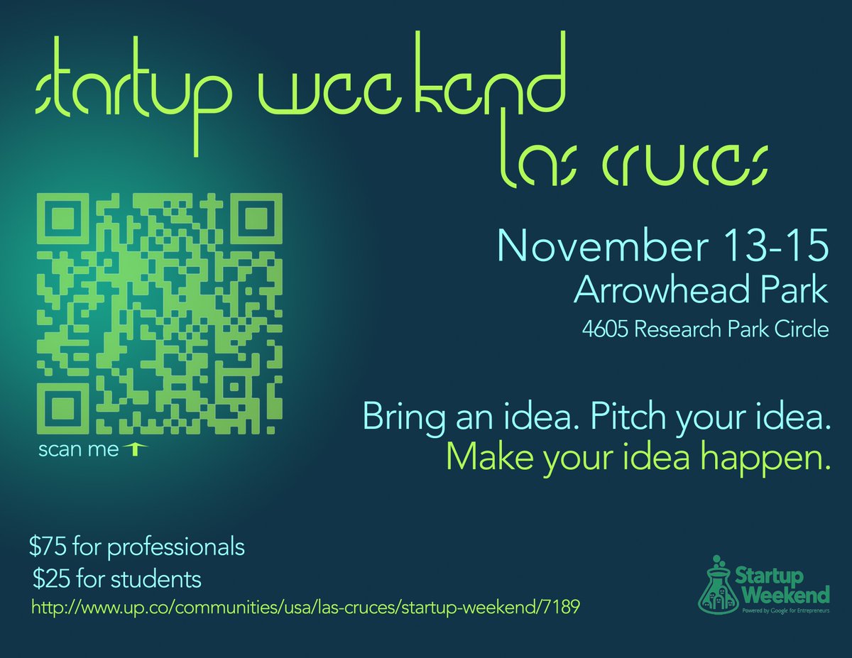 SWLasCruces's tweet photo. The hardest part of starting up is starting out.  #SWNewMex, the ideal environment for startup magic to happen. https://t.co/ymj7VurPA1