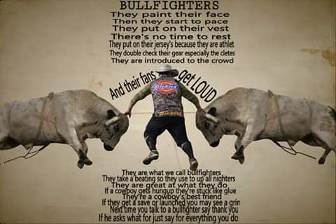triplesrodeopho's tweet photo. Bullfighters #paintedhero #americanbullfighters #poem https://t.co/oElqZCpWl8