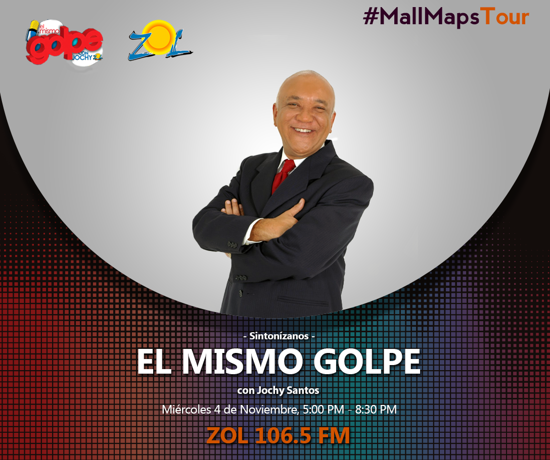 MallMapsRD's tweet photo. Hoy #MallMaps estará en @elmismogolpe por Zol 106.5 FM. No te olvides de escucharnos. #MallMapsTour https://t.co/yl4zRfU2Tw