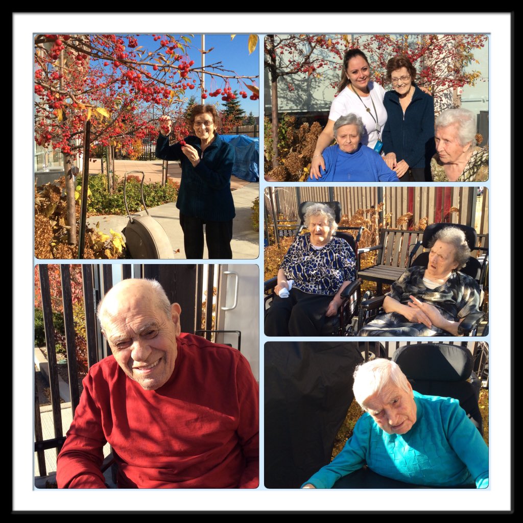 Third floor residents enjoying a beautiful November day #vlgrec #indiansummer