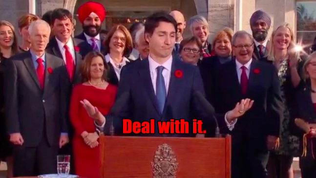 BuzzFeedCanada's tweet photo. Justin Trudeau Had The Perfect Answer To A Question About Cabinet's Gender Parity https://t.co/Bguxsk4w9U https://t.co/6LlpI53JV5
