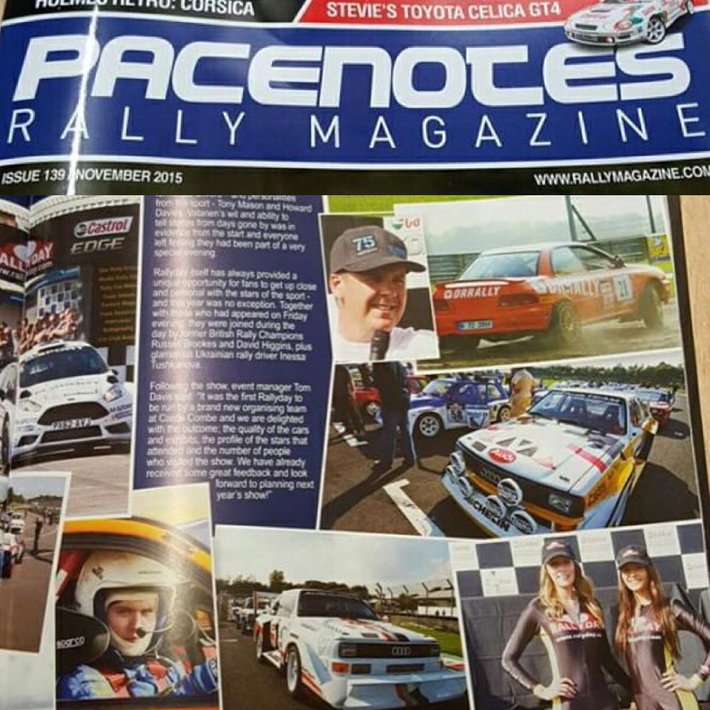 DeanRossRALLYIN's tweet photo. Thanks @pacenotesrally for featuring me twice in @RallydayUK report. Thanks for the support in sharing #drrally :-) https://t.co/ZcD8vJoij1