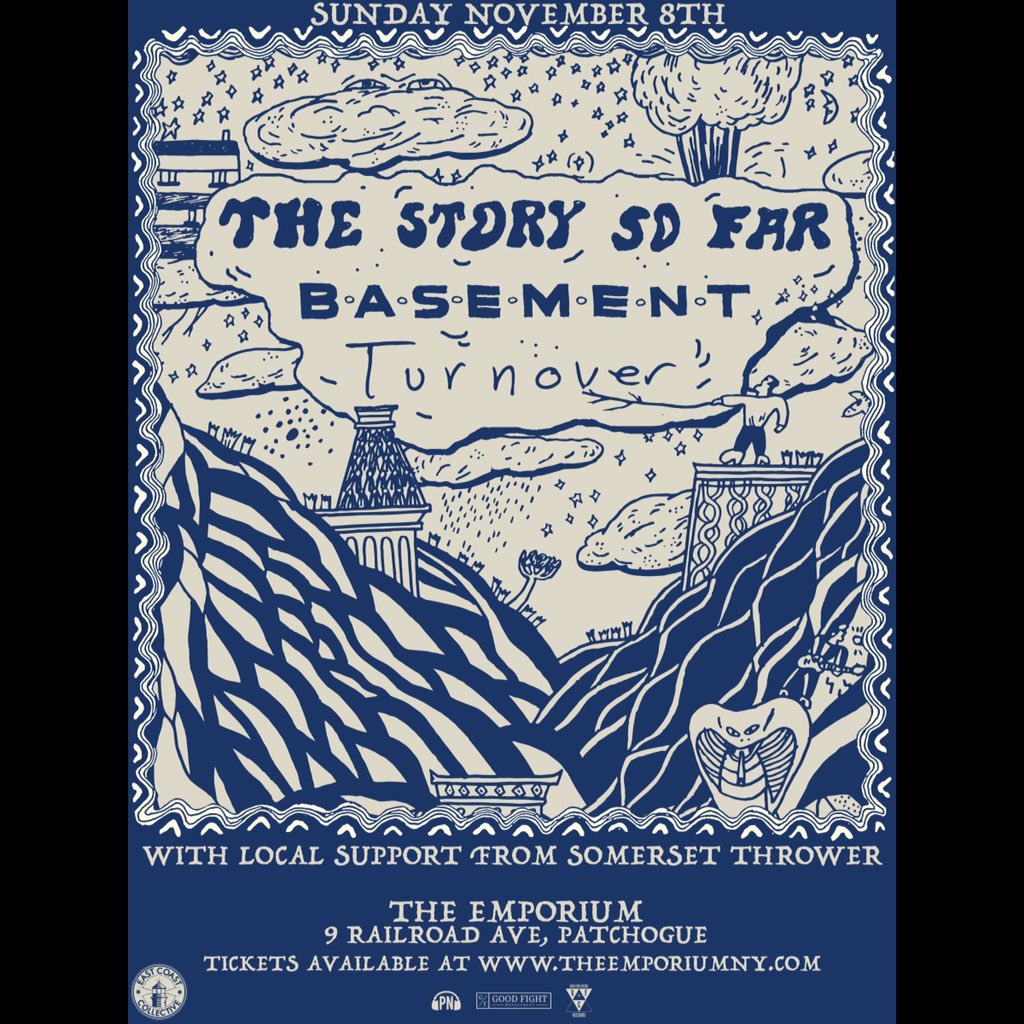 milestogoli's tweet photo. ALSO THIS SUNDAY! don't miss @thestorysofarca, @basementuk, @turnoverva, &amp; Somerset Thrower: https://t.co/NhbAH0cVBL https://t.co/ABbbyy4tRb