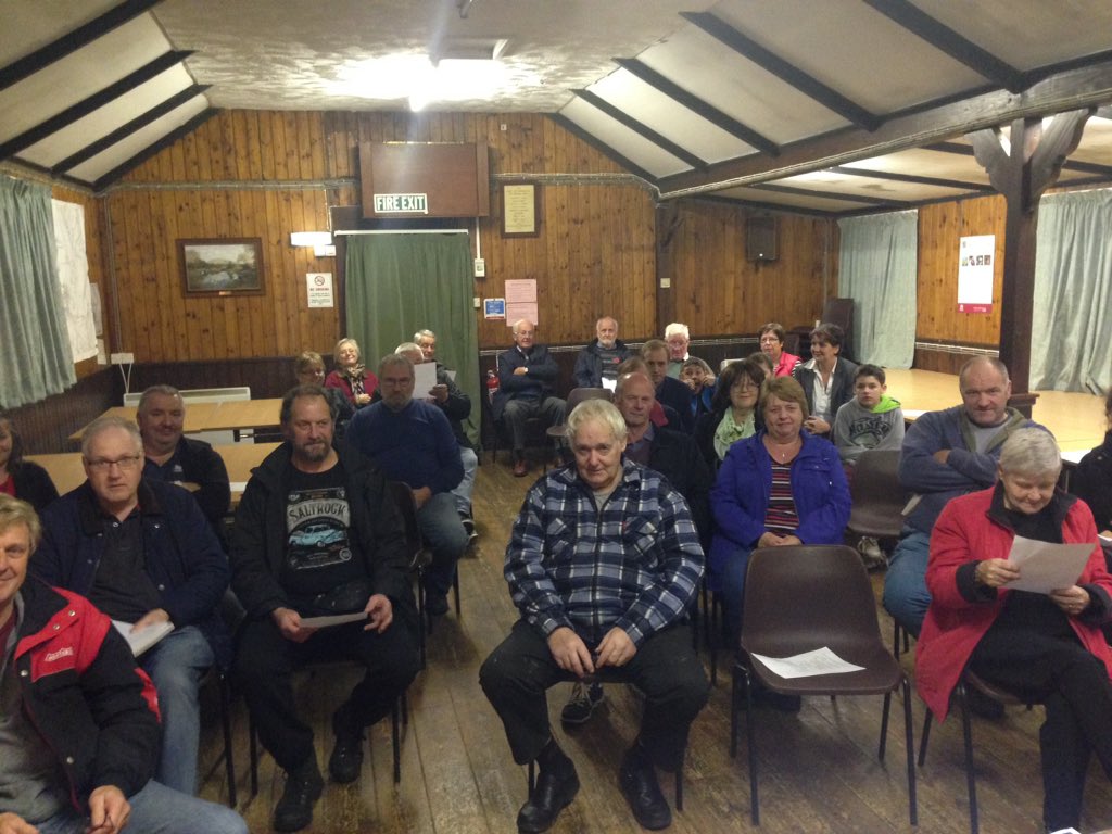 alistairbuster's tweet photo. public meetings usual awkward moment just before local support arrives #WatchfieldInn #ACV #morecamelater #fullhouse https://t.co/70Oq97EFSY