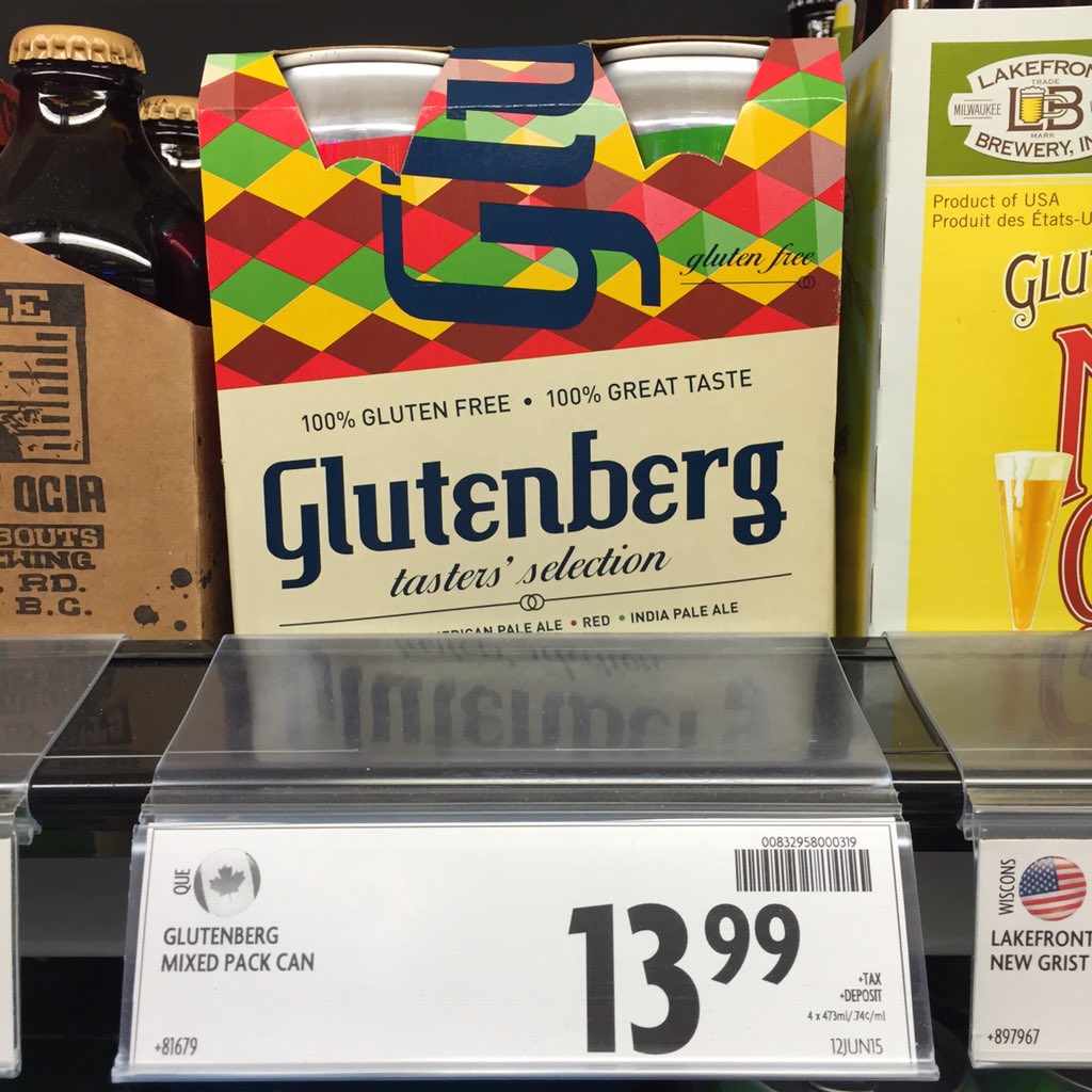 Mix pack of #Glutenberg now at BC Liquor Store on Robson &amp;  Denman #glutenfree  #Vancouver  <a href="/bcliquorstores/">BC Liquor Stores</a>