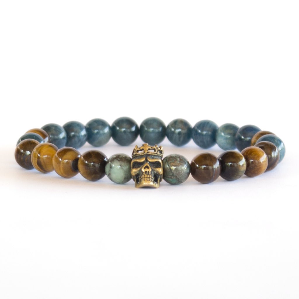 Dead King / Amazonite &amp; Tiger's Eye Bracelet #Bracelet #mensfashion etsy.com/shop/seven5ive