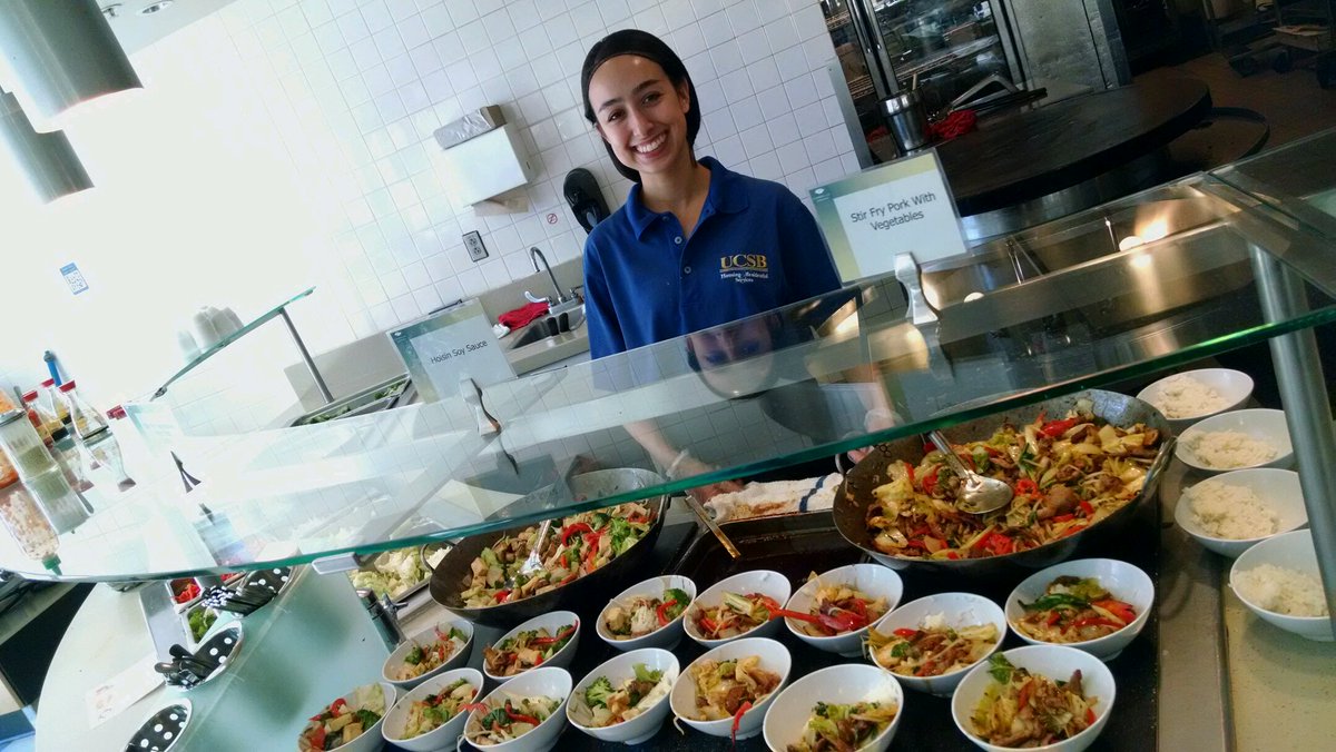 ucsbadmissions's tweet photo. #UCSB ... #diningcommons food is AMAZING and the people who work here? #friendly https://t.co/ElgpOP4TPV