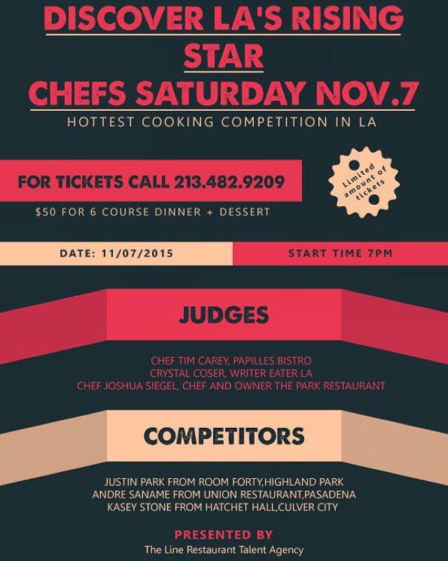 TheLinerta's tweet photo. Tickets now available online #foodies #dineLA #Echopark #eats2015 #nomnom #cooking #foodporn #losangeles https://t.co/arL1F8KEIB
