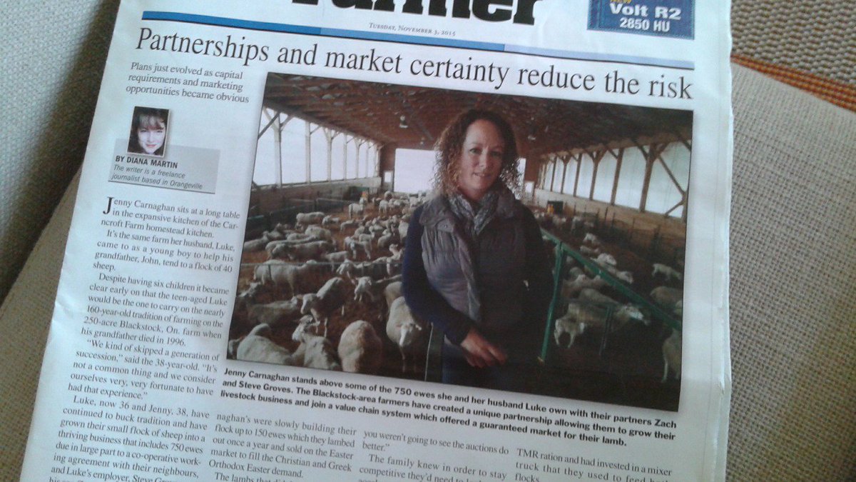 Great to see our <a href="/OntarioSheep/">Ontario Sheep</a> industry being profiled and promoted, good job <a href="/carncroft/">Luke Carnaghan</a>