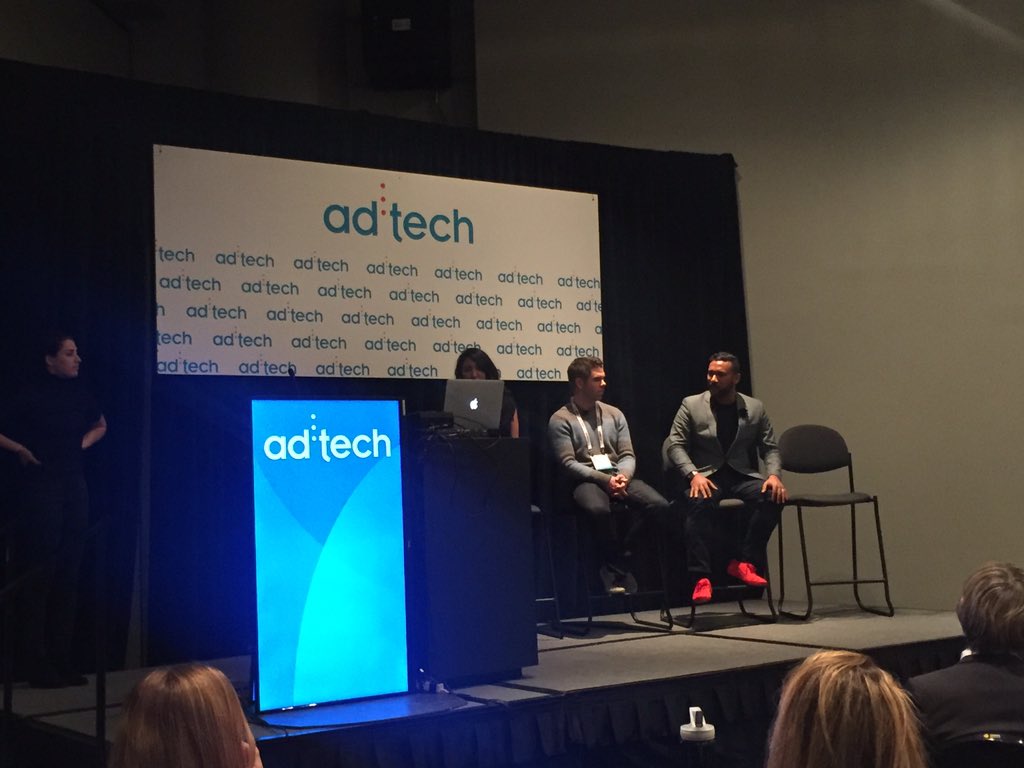 foreverbetaNYC's tweet photo. Our eloquent client @afdhelaziz sharing insights from the #absolutlabs #absolutreality project. #adtechNY @Crowdtap https://t.co/CvW4UA2d77