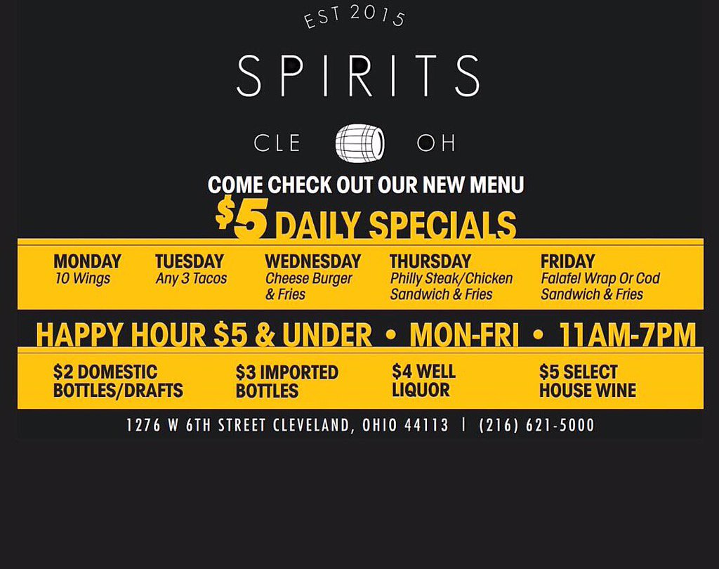 spiritscle's tweet photo. Daily Specials! https://t.co/ZhUZinNtoV