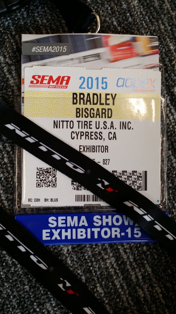 LiveAtSEMA's tweet photo. We've got our #sema2015 badges and are ready to get next week started! Are you ready? #LiveAtSEMA https://t.co/09GpZ48vyG