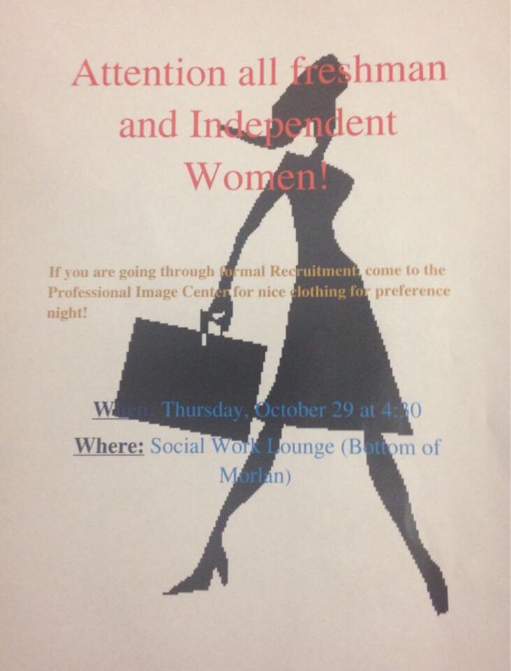 BCKalon_'s tweet photo. ATTENTION ALL WOMEN THINKING ABOHT GOING THROUGH FORMAL RECRUITMENT NEXT WEEK https://t.co/d1btlsyP2v