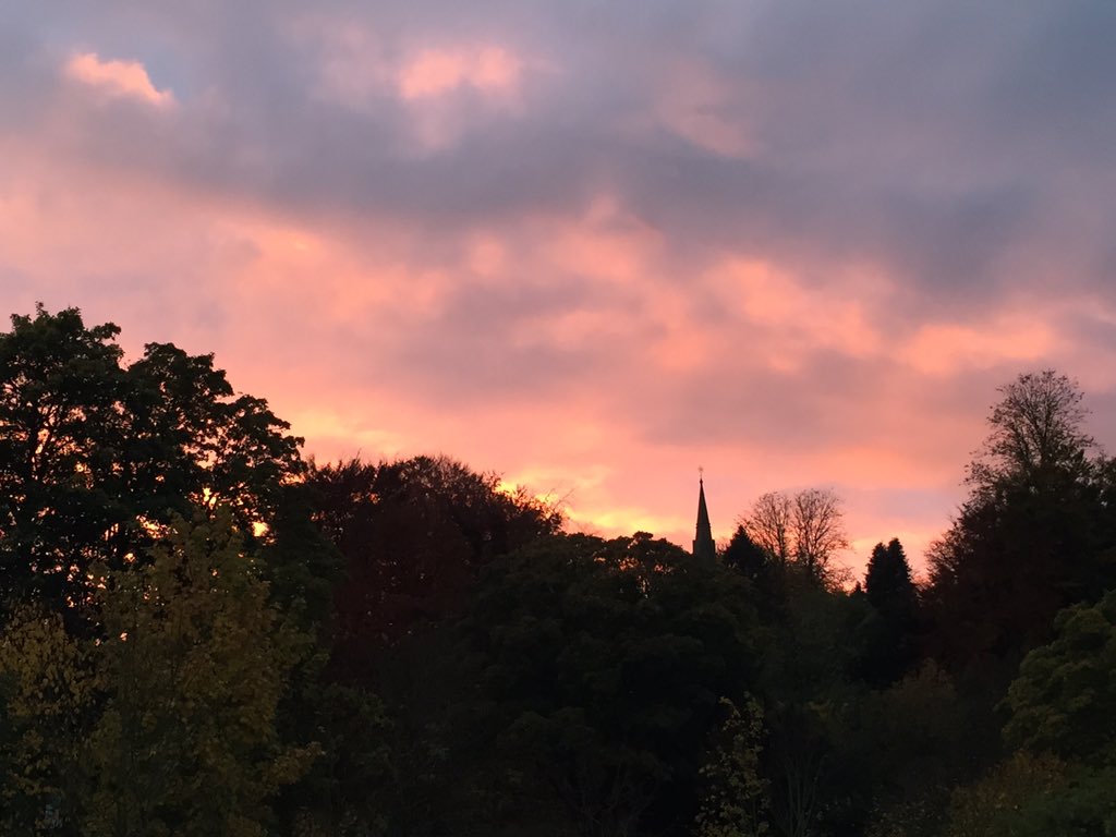sdoddsy's tweet photo. Then on the way back over the river we were treated to this #sunset over #Startforth #Durham https://t.co/CDww0W5U2Q