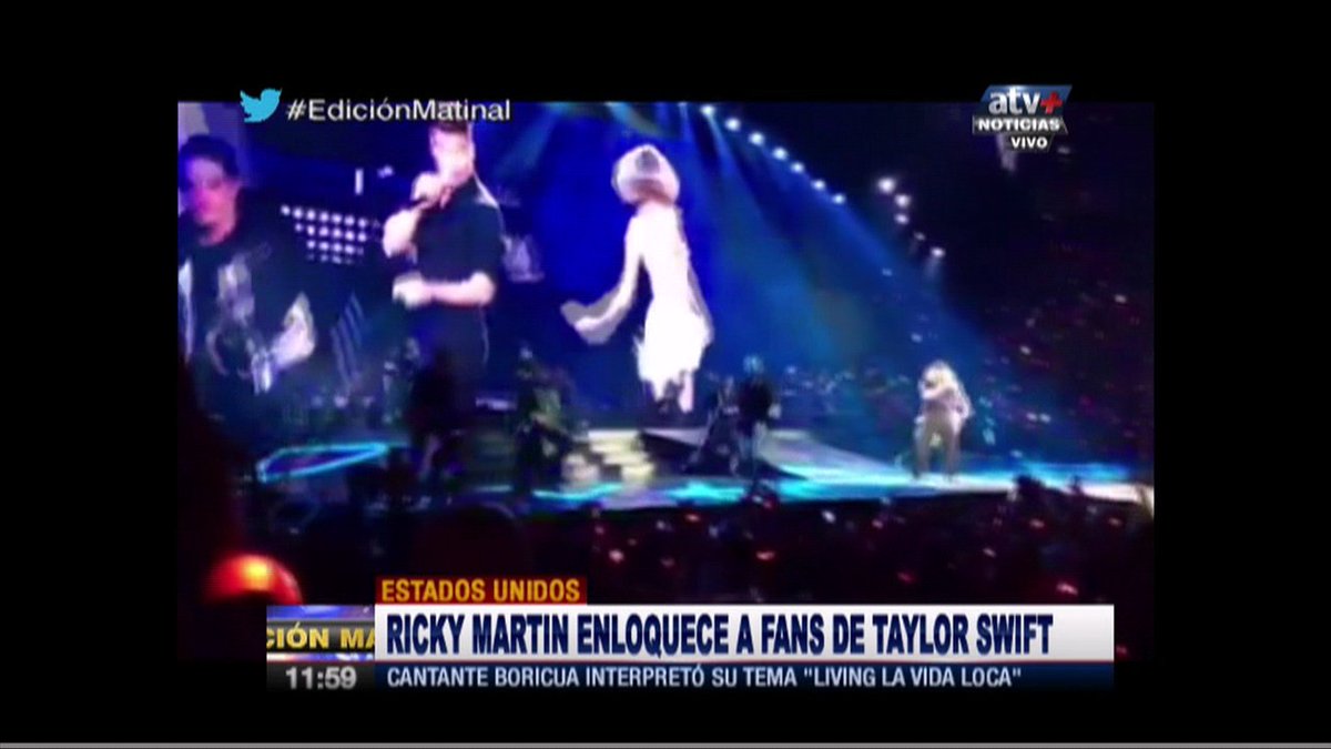 atvmasnoticias's tweet photo. [#ENVIVO] #TaylorSwift y #RickyMartinen cantaron 'Living la vida loca' #EdiciónMatinal ►https://t.co/KZSkQUrrz3 https://t.co/8Y8CqcaEF3