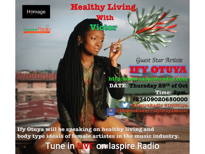 hanmationj's tweet photo. Tune in to Iaspire radio on https://t.co/nsBdiwBfY3 as I host rising music star and international model @IfyOtuya https://t.co/MfR12e2ygF