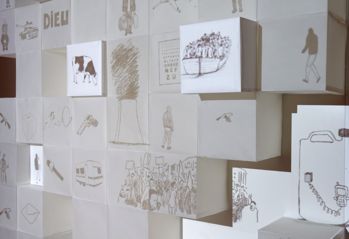 BiennaleLyon's tweet photo. Ça vous dit de déjeuner avec #MassinissaSelmani et parler de son oeuvre le 12 nov. @macLyon? https://t.co/VWQ1tbCvLL https://t.co/1nr7LUTad4