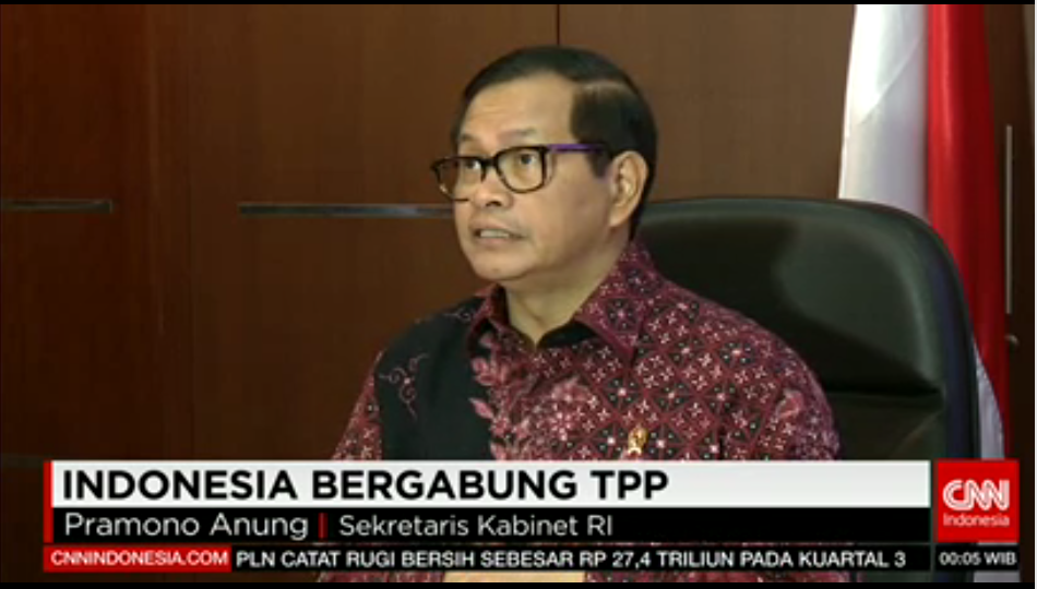 Minat untuk bergabung dalam TPP ini masih dalam tahap kajian.