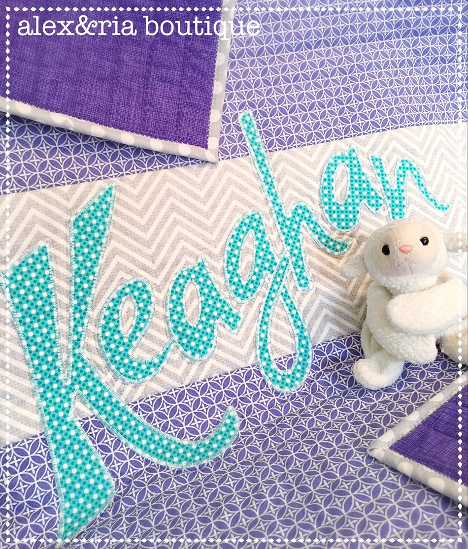 Name Quilt for Baby or Toddler Personalized Modern Quilt in Your C… etsy.me/1Q1W2Pr #Etsy #PersonalizedQuilt