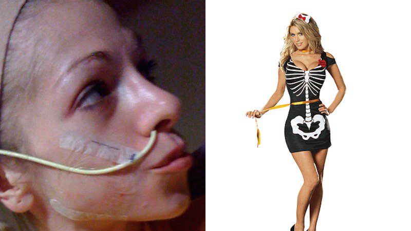 someecards's tweet photo. Anorexia survivor's chilling post about tasteless "Anna Rexia" Halloween costume goes viral.
https://t.co/y6SU6BGWf3 https://t.co/Za5B22vU8L