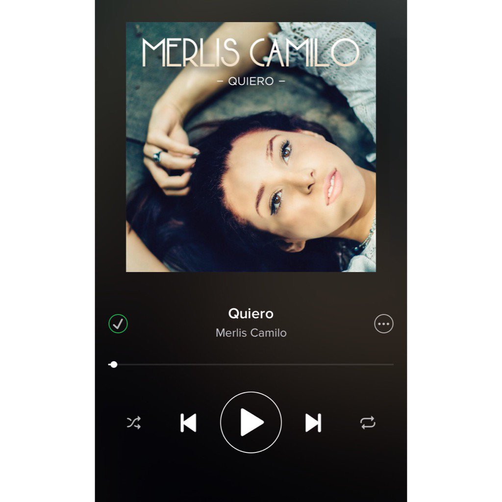 merliscamilo's tweet photo. ¡Ya pueden escuchar QUIERO en Spotify! 💚 https://t.co/IkF1gxoGRF